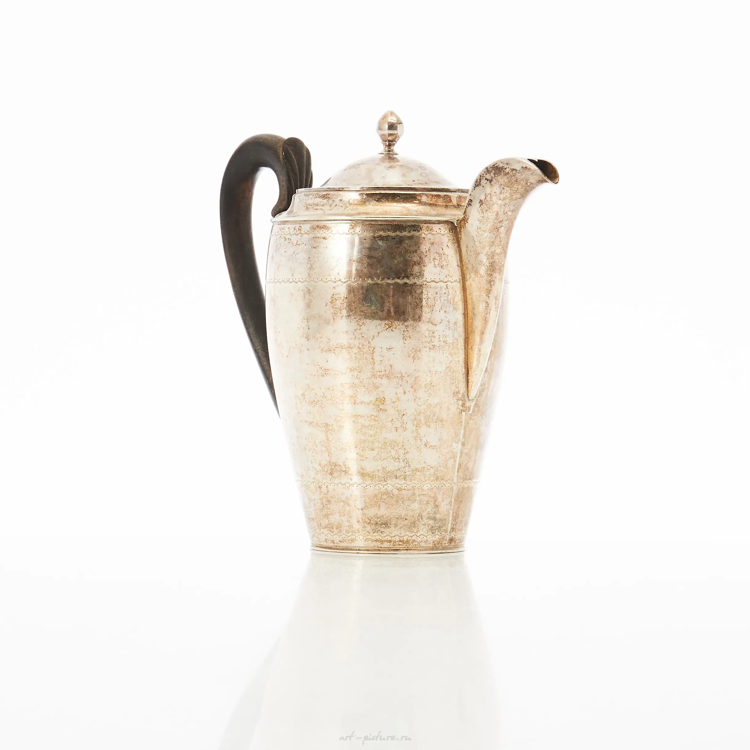 Coffee pot milk jug silver 18th century Russia — photo 3