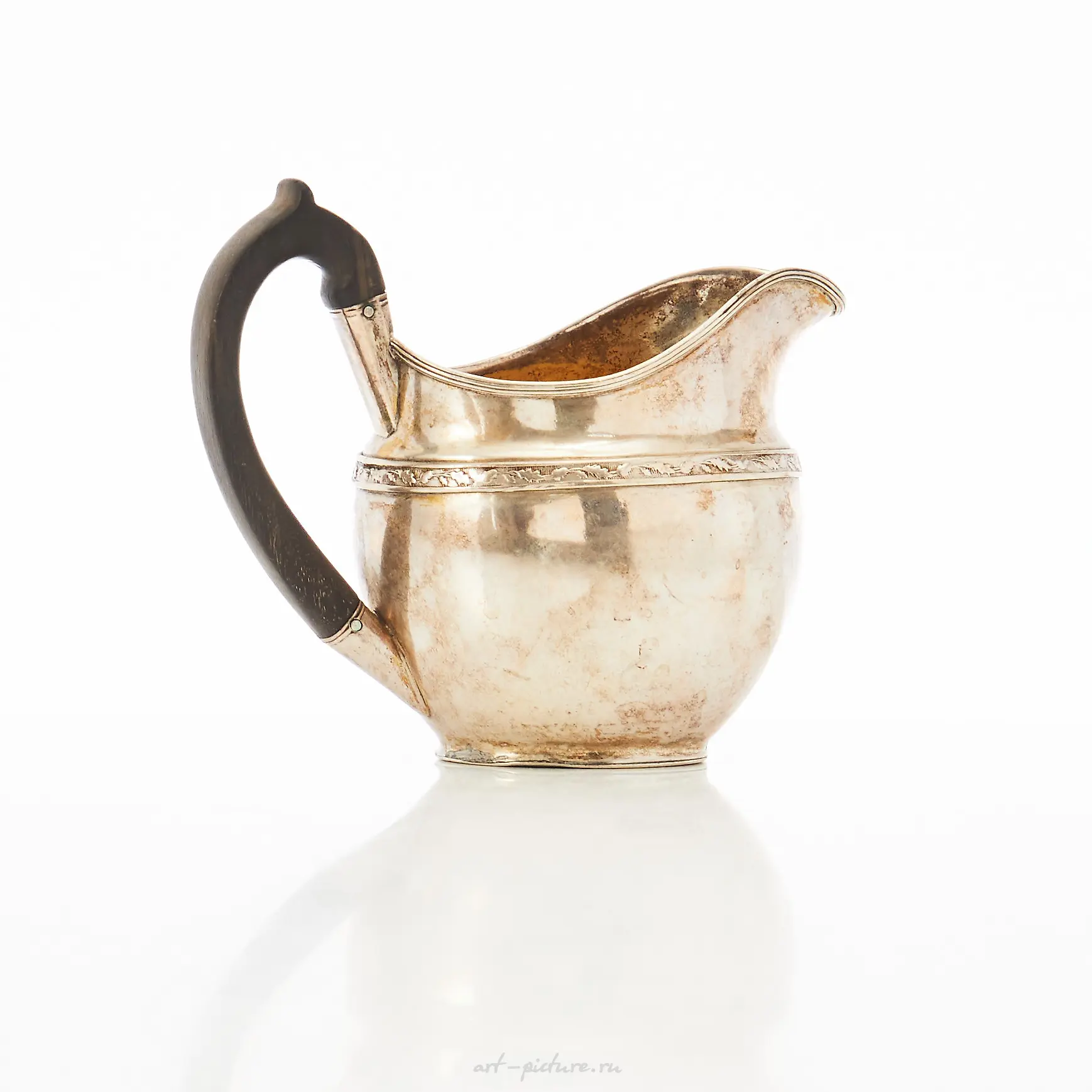 Coffee pot milk jug silver 18th century Russia — photo 4