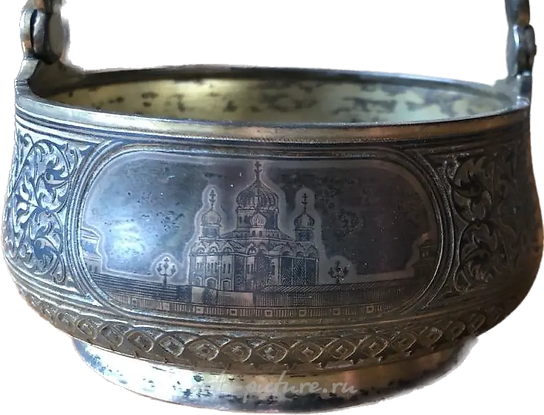 Серебряная ваза чернь, Семенов. Россия, 1908 - 1917 гг — фото 3