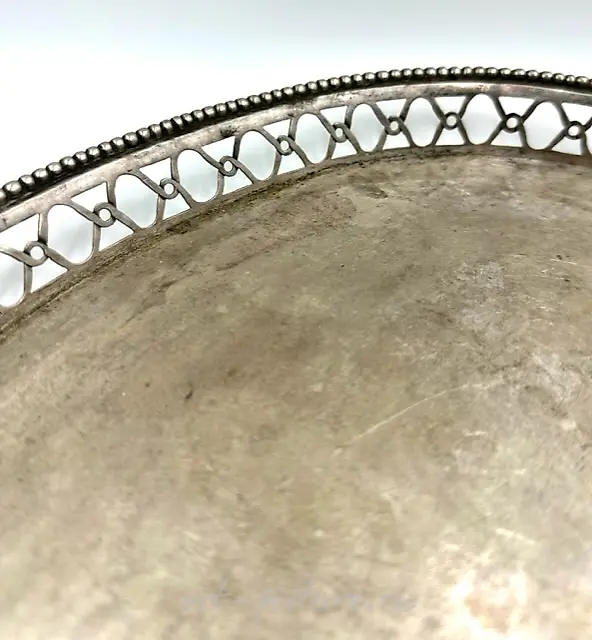 Silver tray in Russian style, 18th century, year 1758. — photo 3