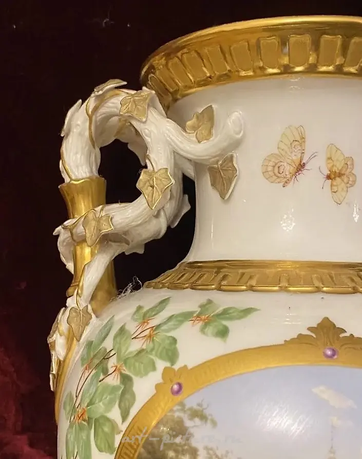 Royal Copenhagen ваза 19 век — фото 6