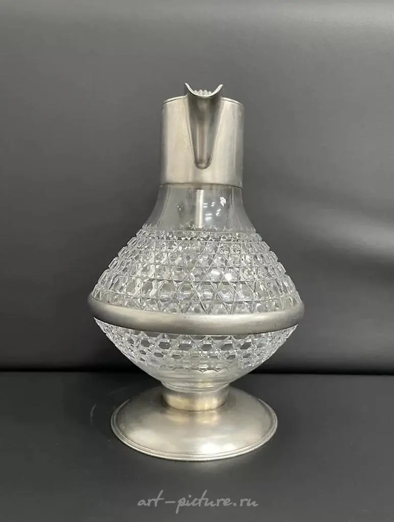 "DECANTER. CRYSTAL, SILVER BOLIN" — photo 6