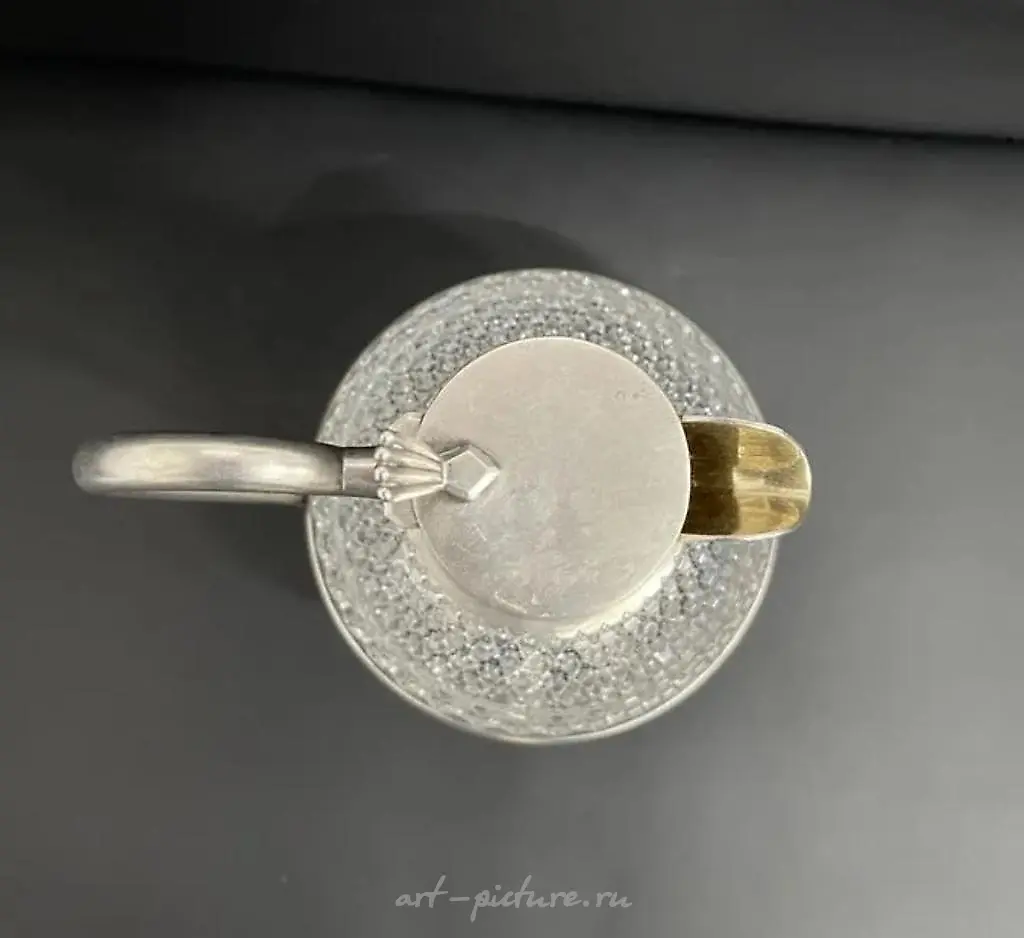 "DECANTER. CRYSTAL, SILVER BOLIN" — photo 2