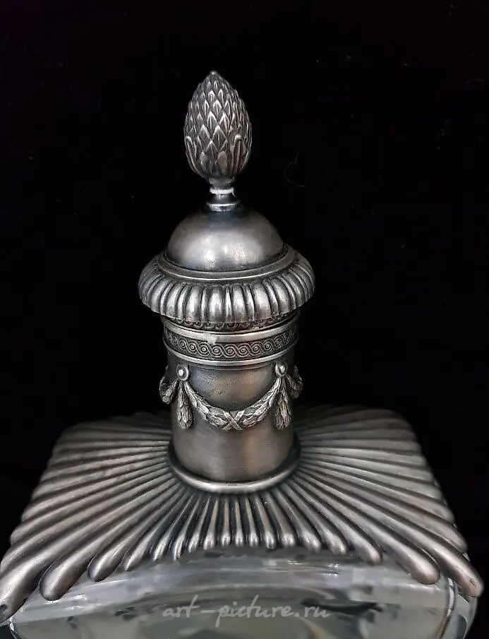 "Silver decanter by Alexander Aniskin 'Royal Hunt'" — photo 3