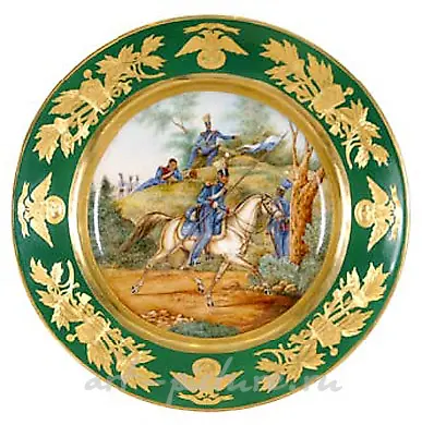"PORCELAIN PLATE WITH HAND PAINTING '1818 Private of the Ulan Regiment'" — photo 3