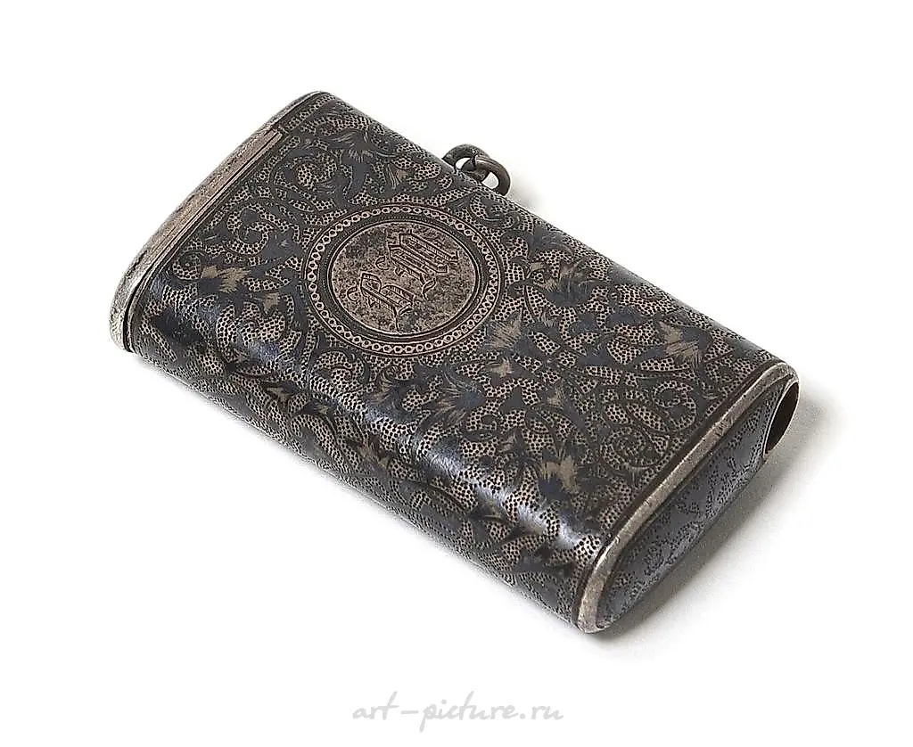 "Silver matchbox, niello, 19th century" — photo 6