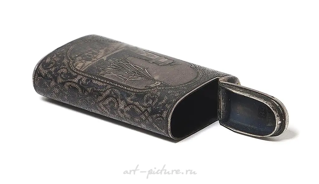 "Silver matchbox, niello, 19th century" — photo 5