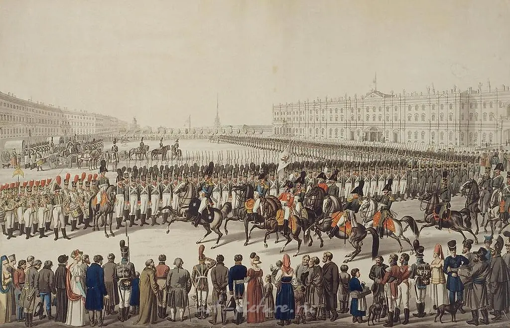 The image of the parade on Palace Square in St. Petersburg. — photo 3