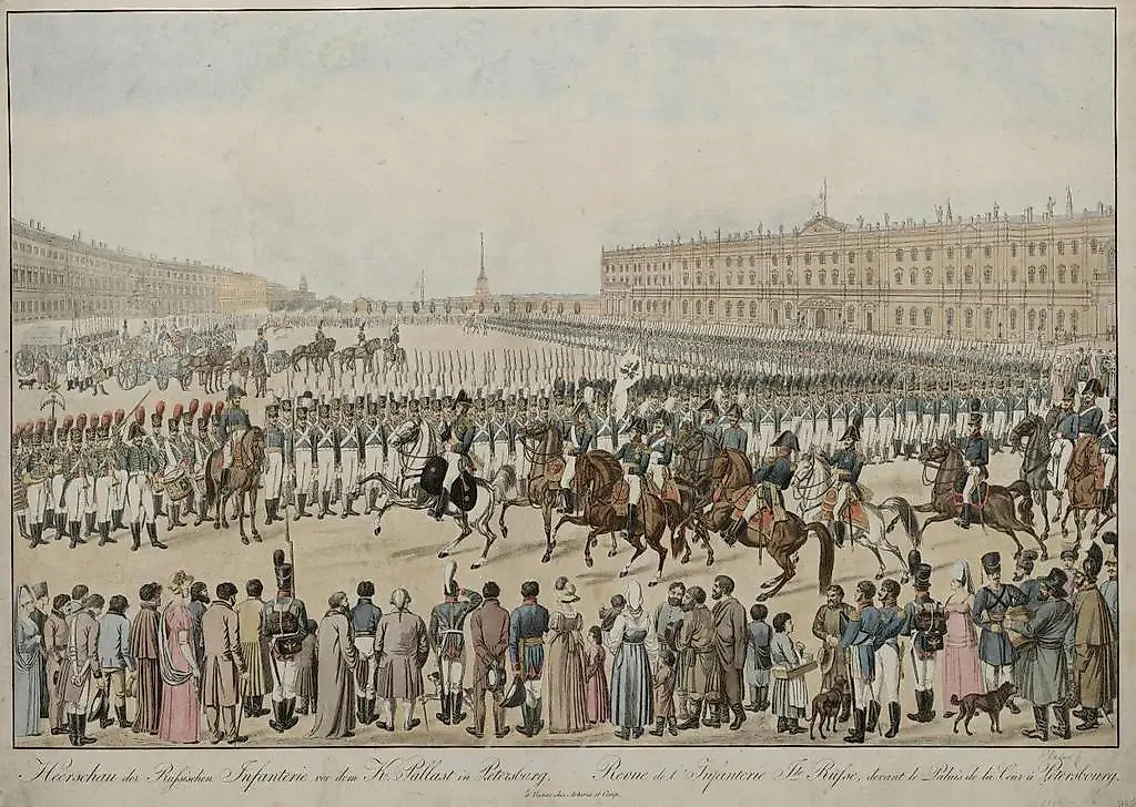 The image of the parade on Palace Square in St. Petersburg. — photo 2