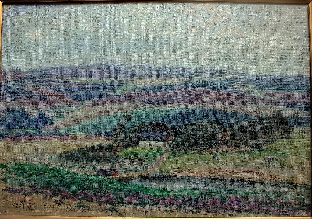 Арнольд Крог. Летняя вилла Vrads в датской пустоши. Врадс 1920 с посвящением Axel Berg — фото 6