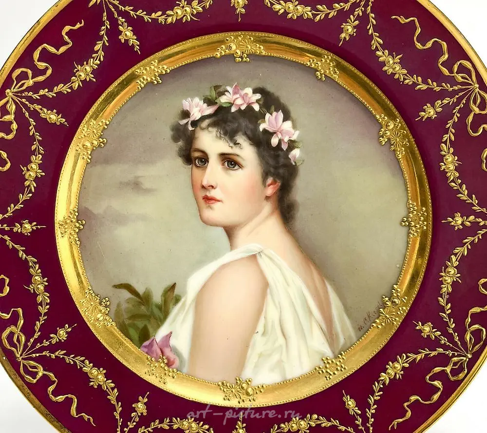 Royal Vienna Austria Porcelain Cabinet Plate, Undine, circa ... — photo 4