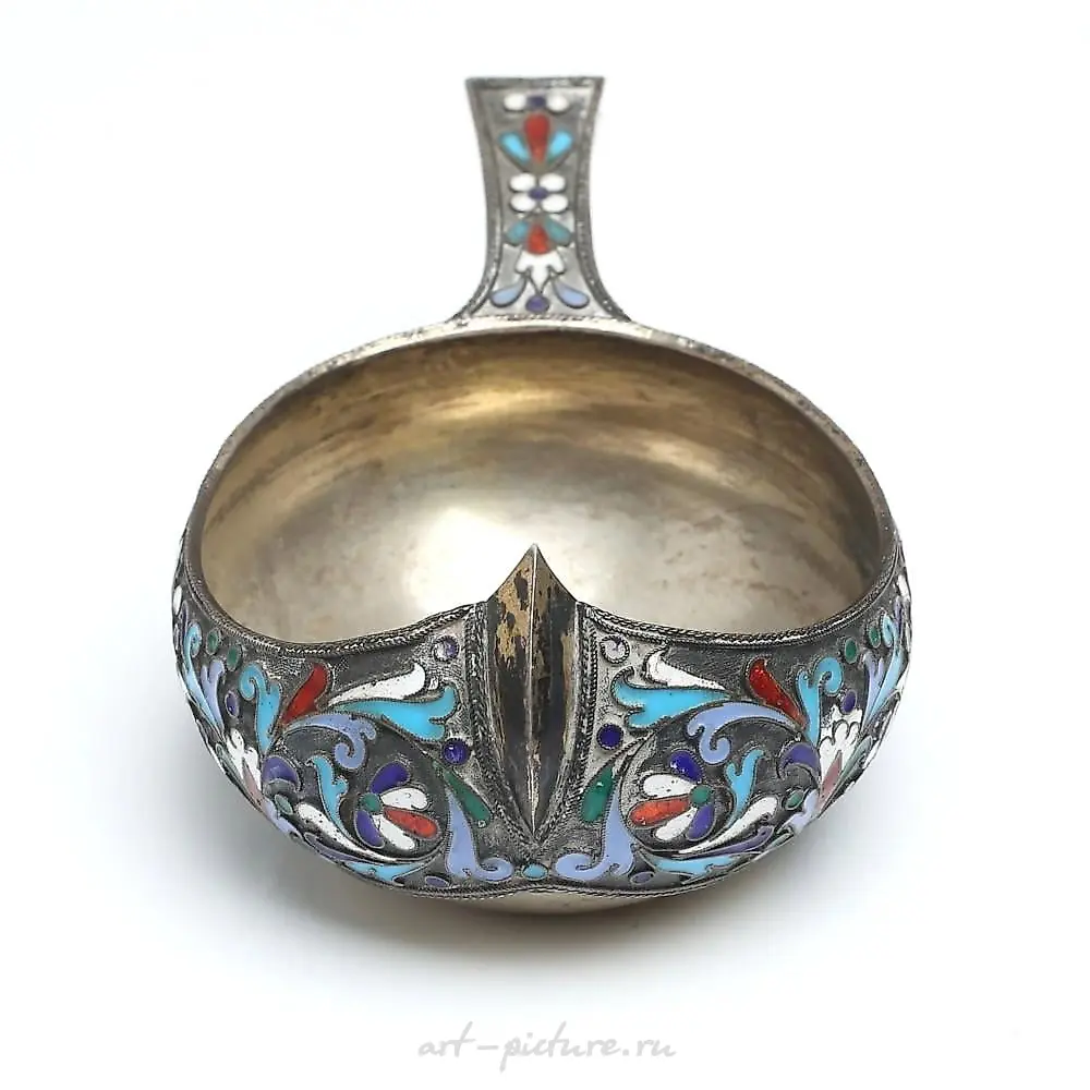 Русский серебряный ковш. Струлев Николай Федорович 1896 год. — фото 3