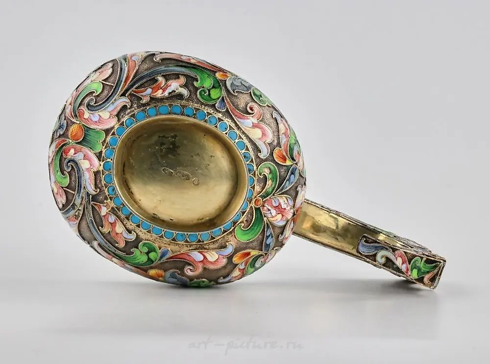 Russian silver kovsh — photo 10