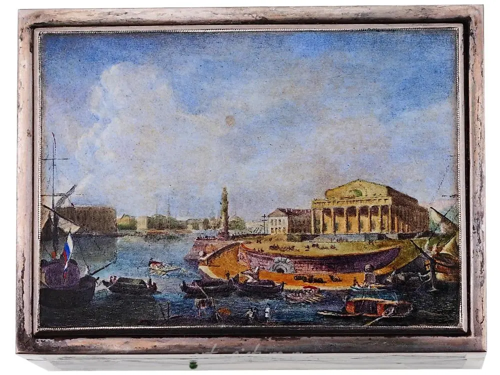 RUSSIAN PETER THE GREAT SILVER PRESENTATION BOX — photo 3