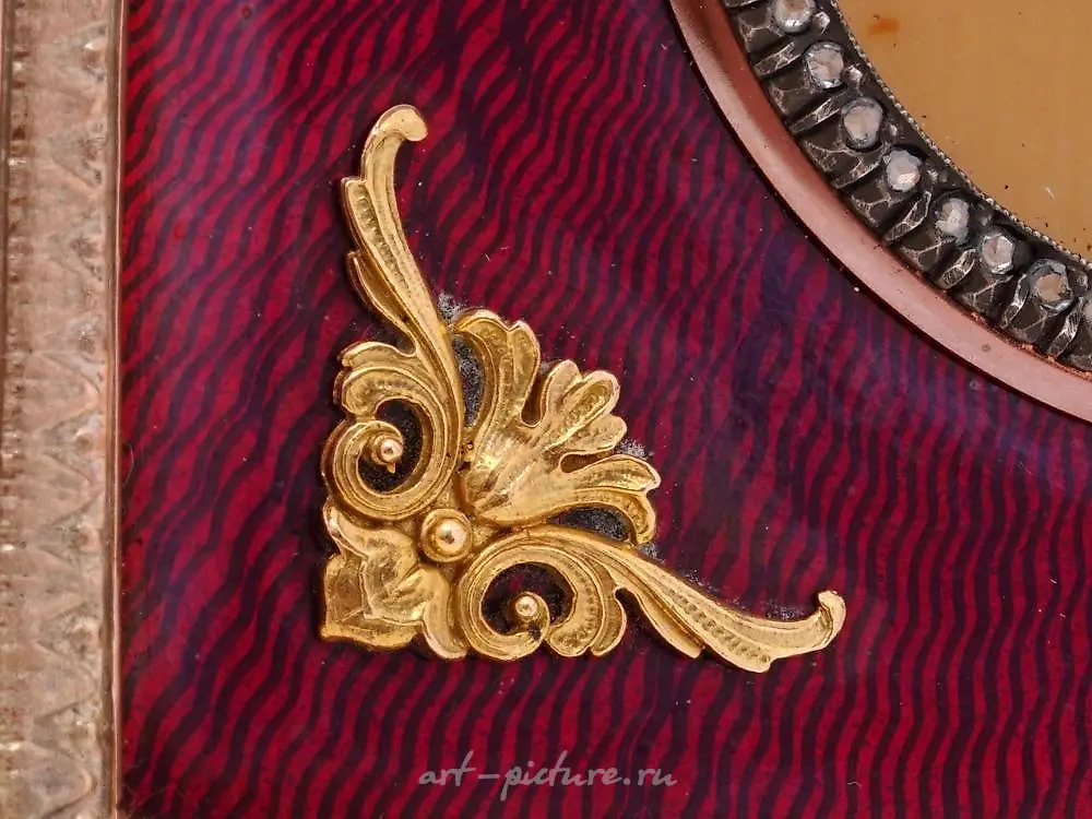 RUSSIAN IMPERIAL SILVER ENAMEL NEPHRITE FRAME — photo 9