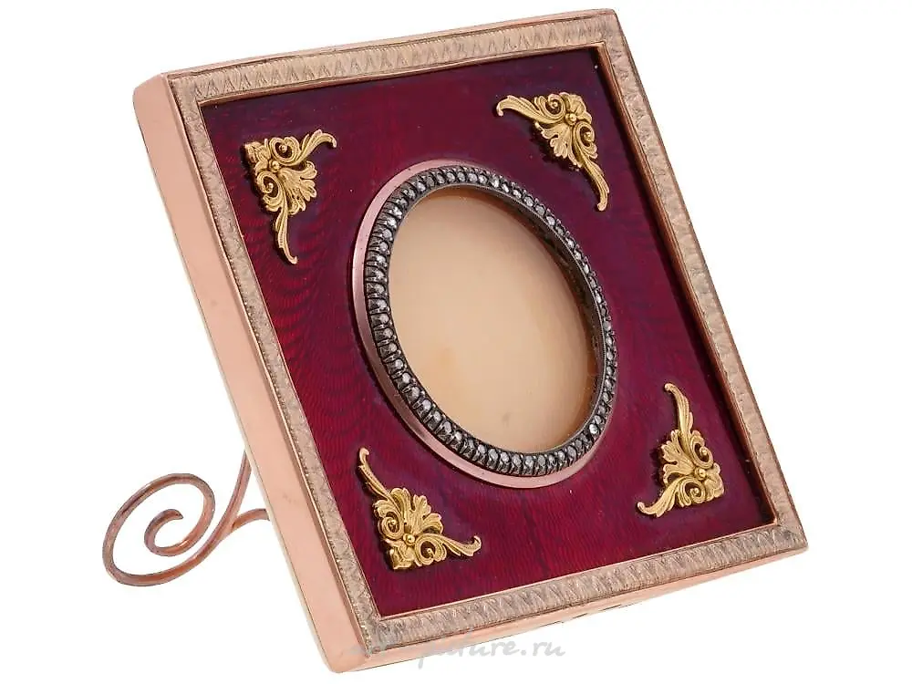 RUSSIAN IMPERIAL SILVER ENAMEL NEPHRITE FRAME — photo 11