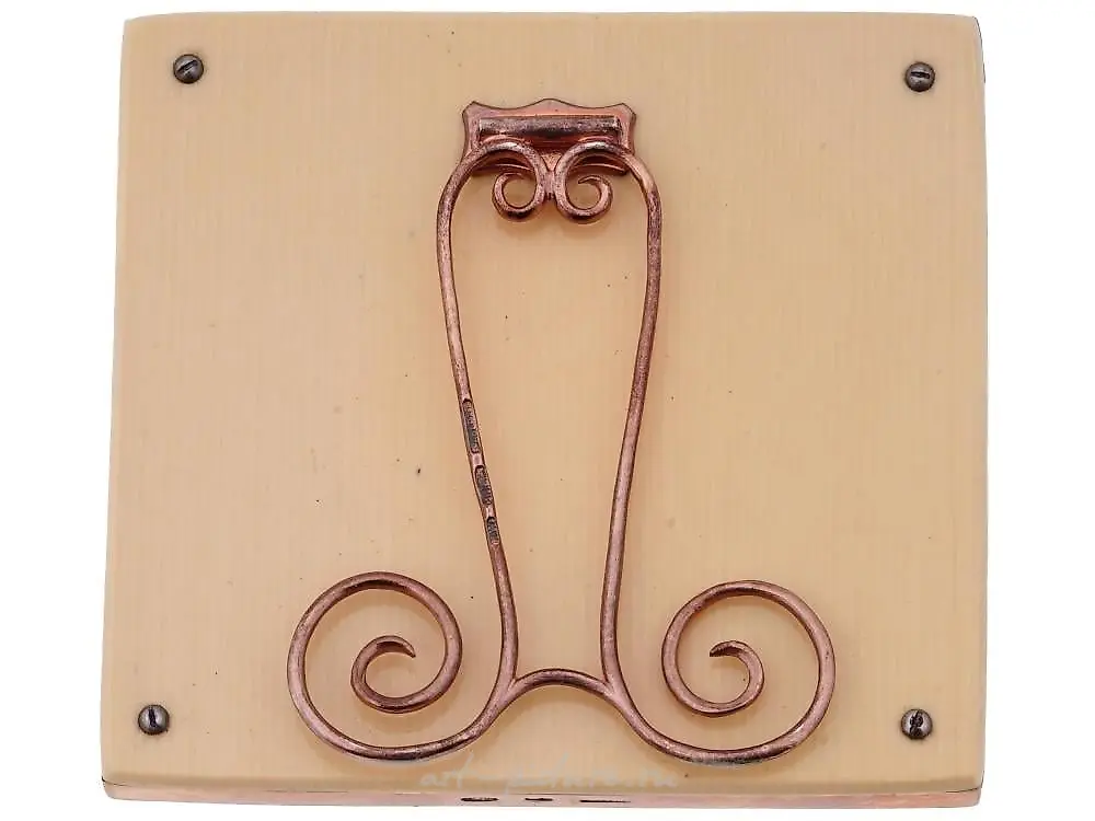 RUSSIAN IMPERIAL SILVER ENAMEL NEPHRITE FRAME — photo 10
