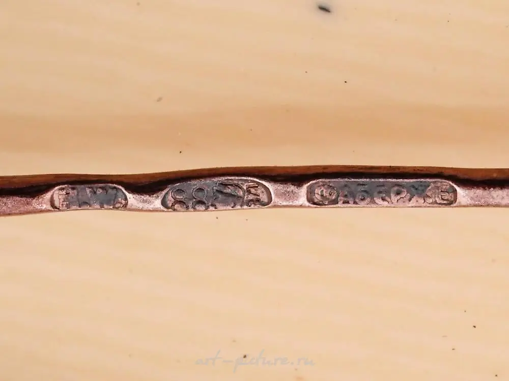 RUSSIAN IMPERIAL SILVER ENAMEL NEPHRITE FRAME — photo 7