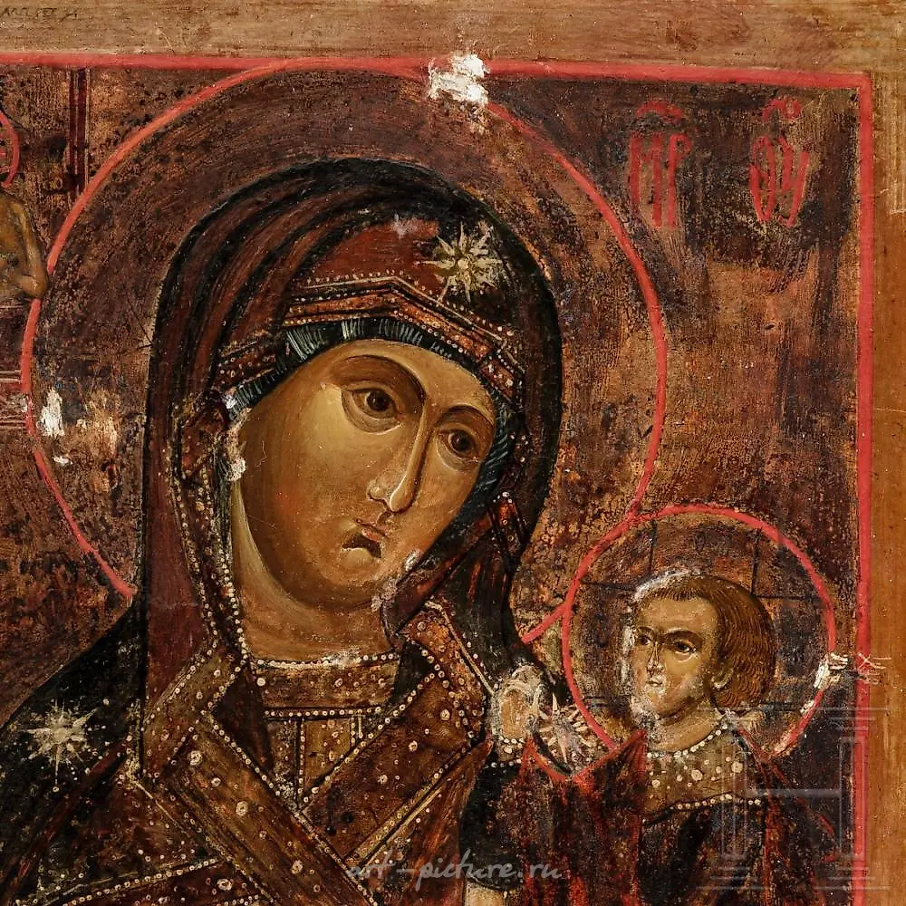 A rare Russian icon showing the Mother of God of Shuya and S... — photo 2