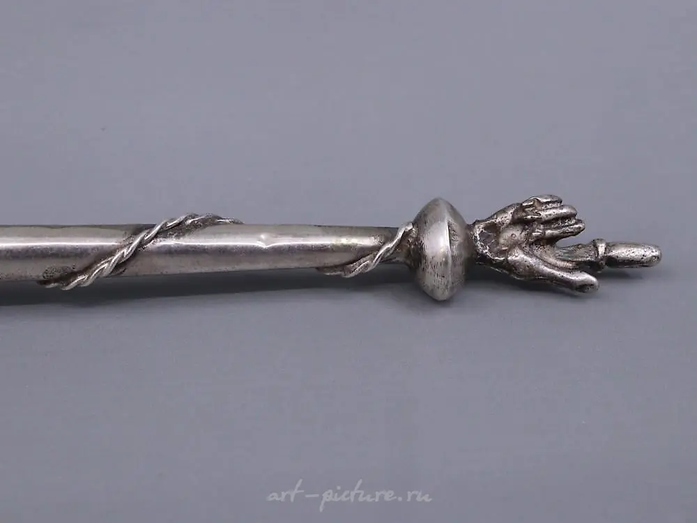 Antique Russian 84 Silver Judaica Torah Pointer — photo 9