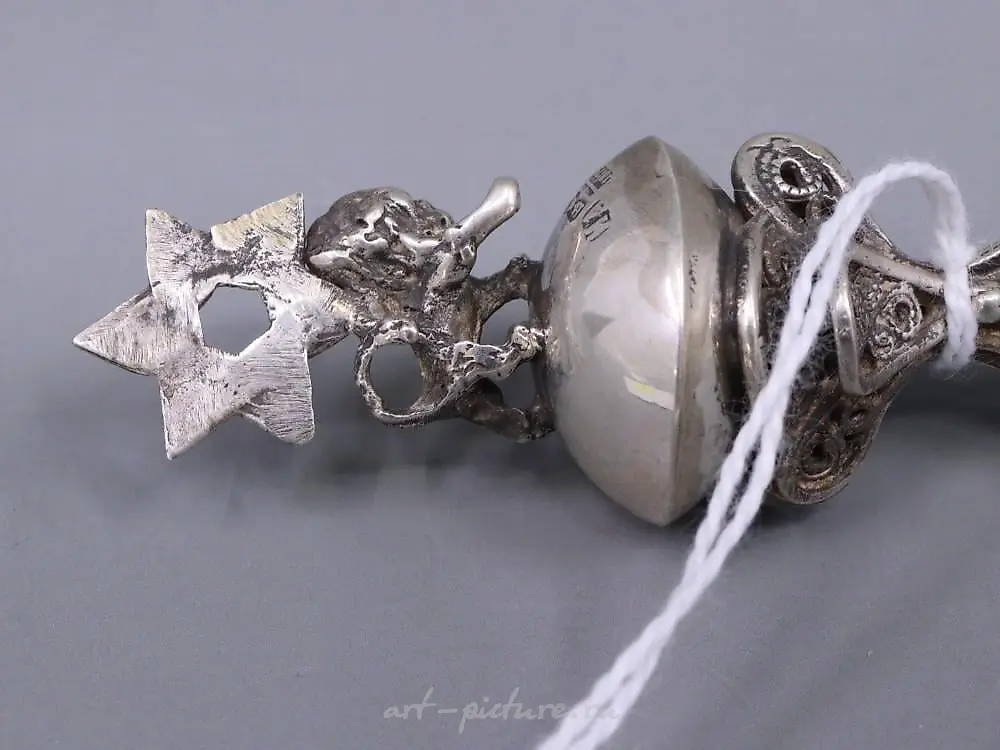 Antique Russian 84 Silver Judaica Torah Pointer — photo 3