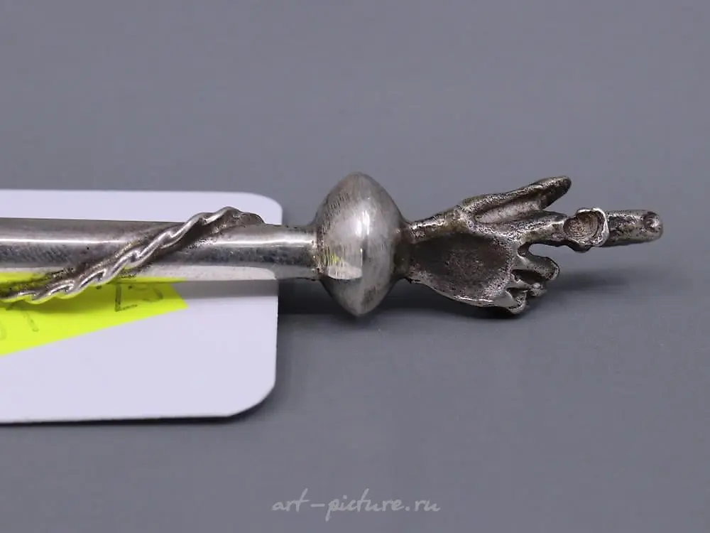 Antique Russian 84 Silver Judaica Torah Pointer — photo 10