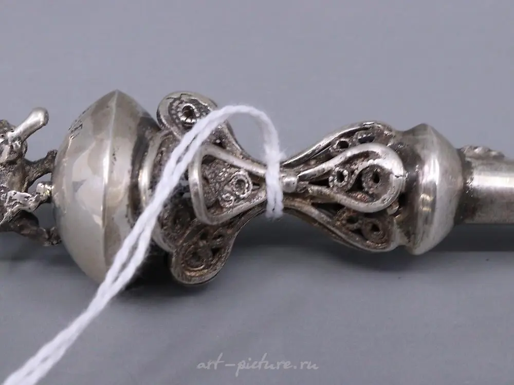 Antique Russian 84 Silver Judaica Torah Pointer — photo 5