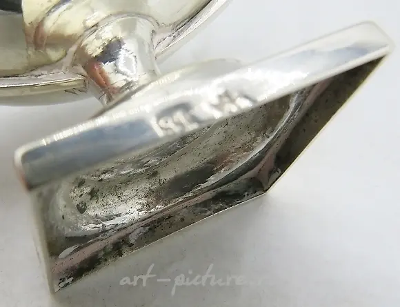 A Russian silver two handled boat shaped pedestal salt, approximately... — photo 3