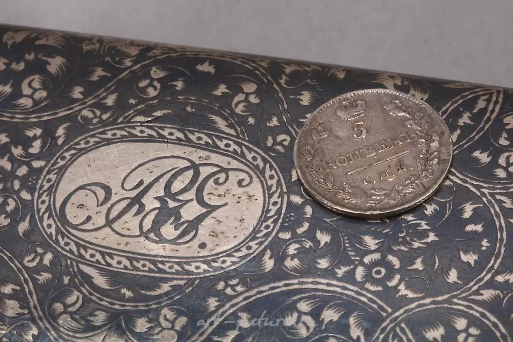 19th Century Russian Silver and Niello Snuff Box — photo 5