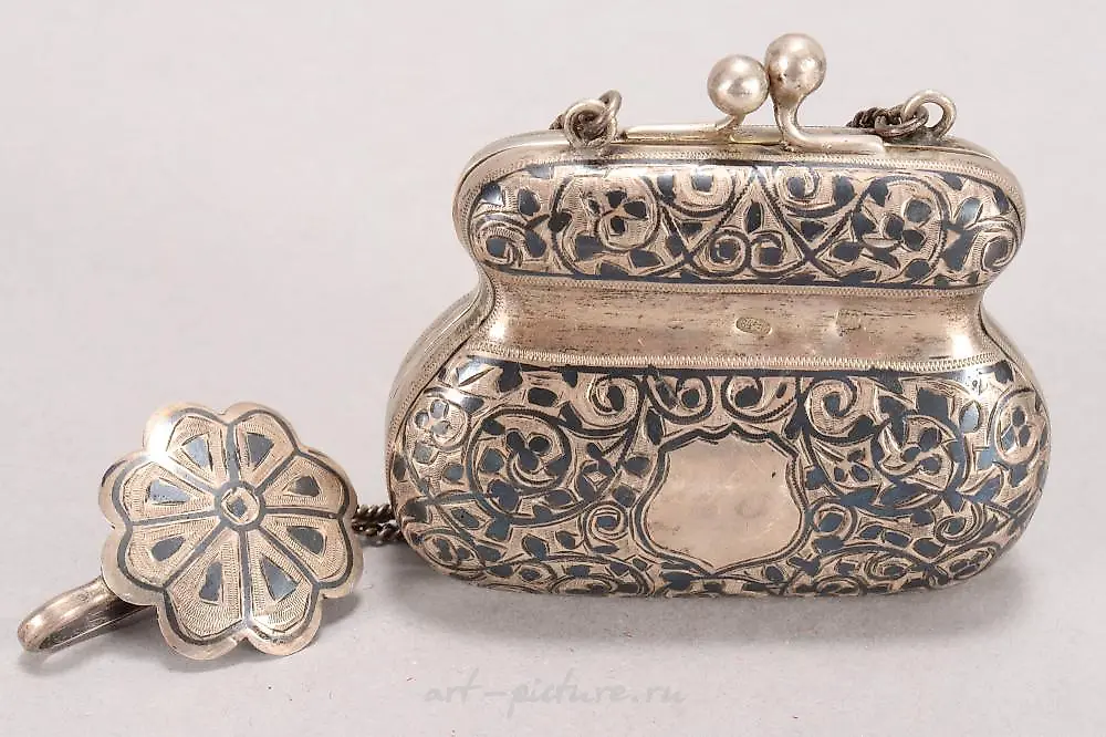 Russian Silver Niello Purse. — photo 2