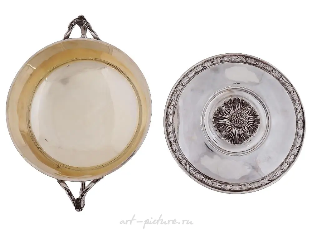 MONUMENTAL RUSSIAN SILVER GILT SOUP TUREEN WITH GEMS — photo 10