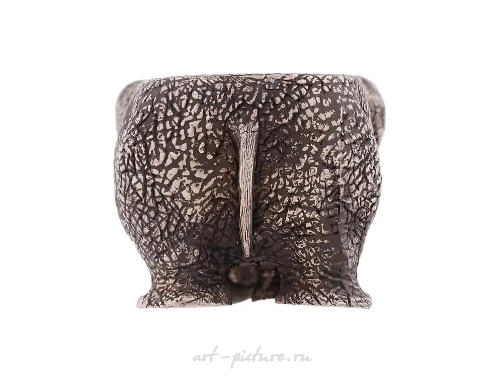 RUSSIAN 88 SILVER FIGURE OF ELEPHANT SALT CELLAR — photo 9