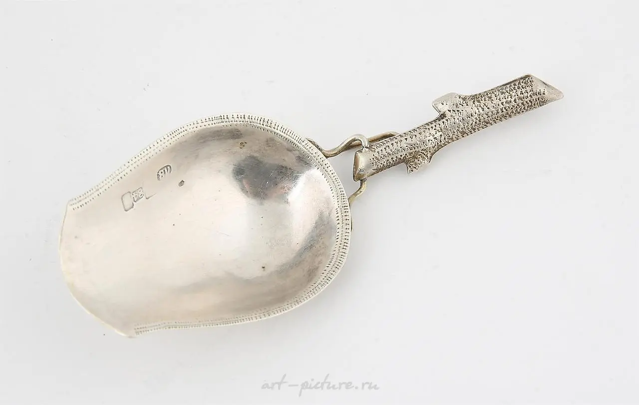 Continental silver 800 grade caddy spoon with the handle in ...