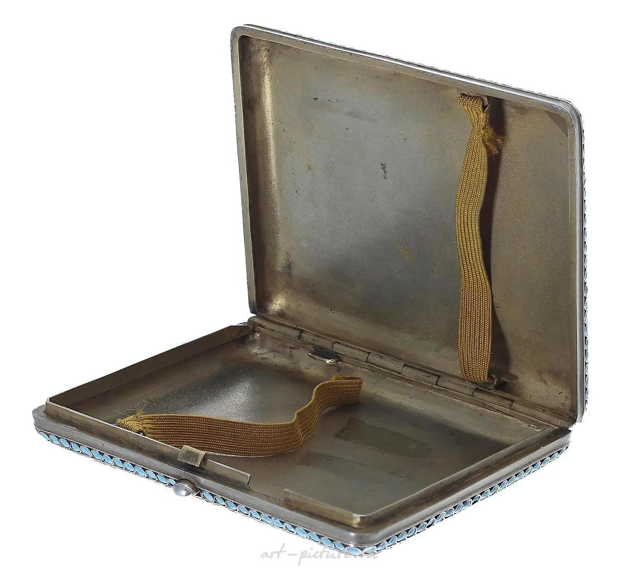 Russian silver-gilt and cloisonné cigarette case, the cover with... — photo 2