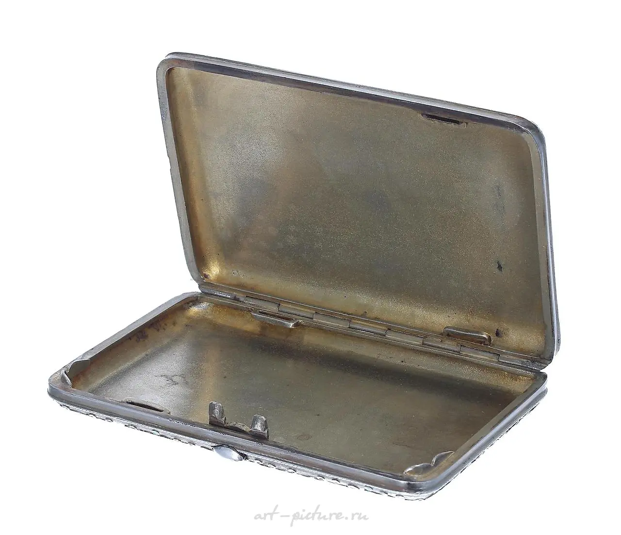 Russian silver-gilt and cloisonné cigarette case, with dense ... — photo 2
