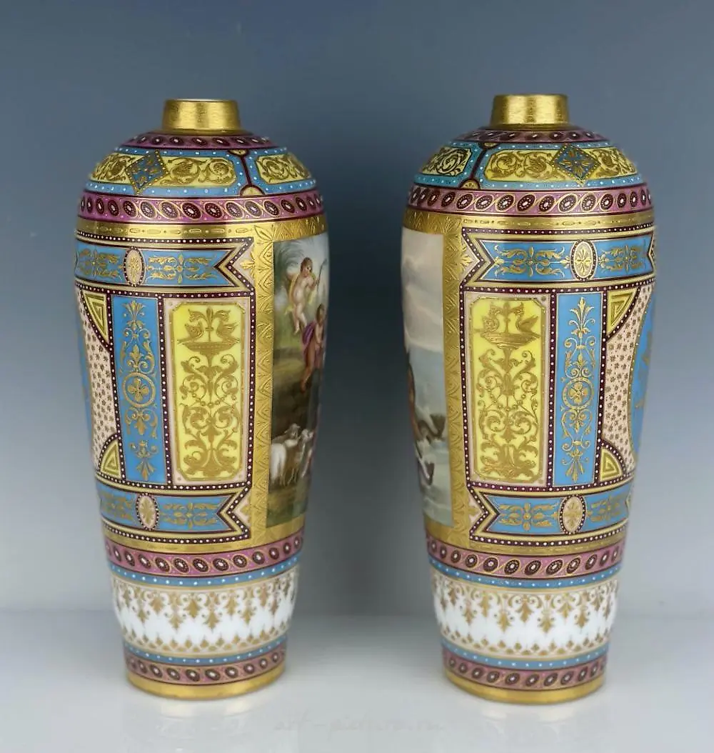 A LARGE ART NOUVEAU ROYAL VIENNA VASE — photo 6