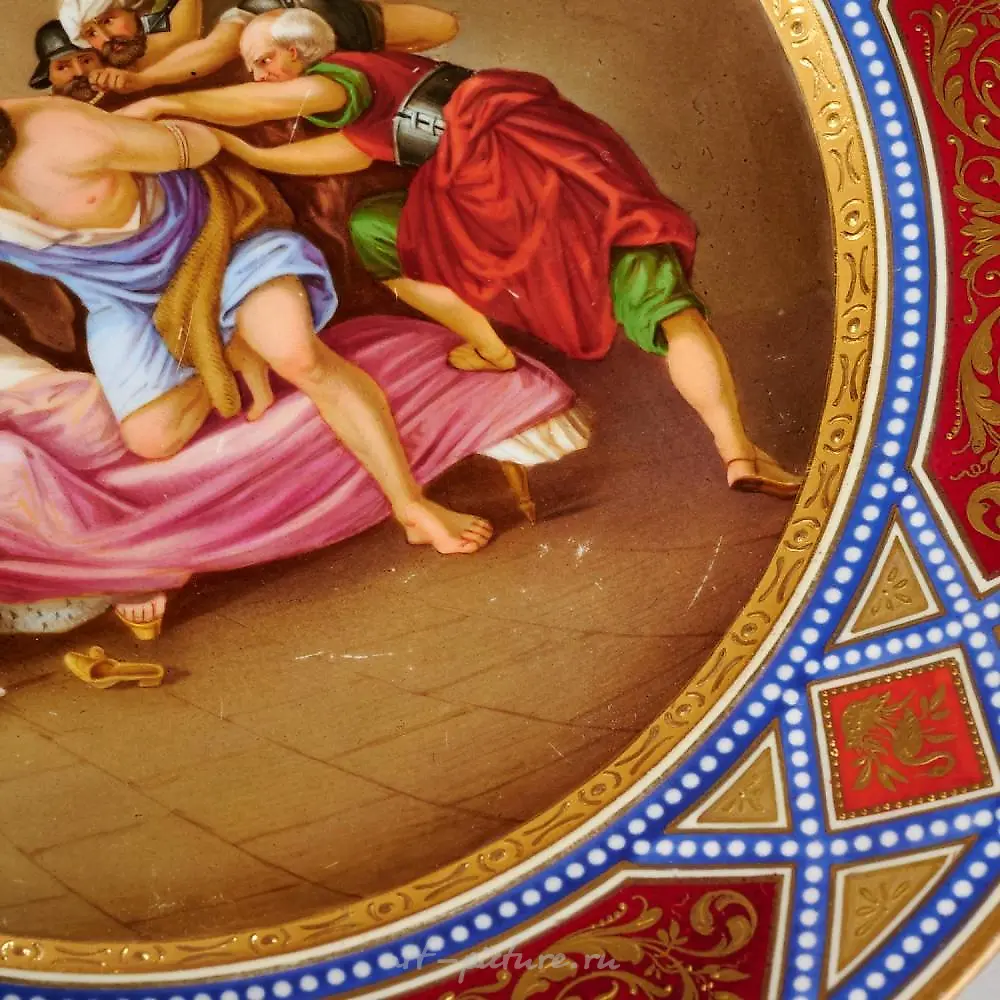 Royal Vienna hand painted porcelain charger — photo 4