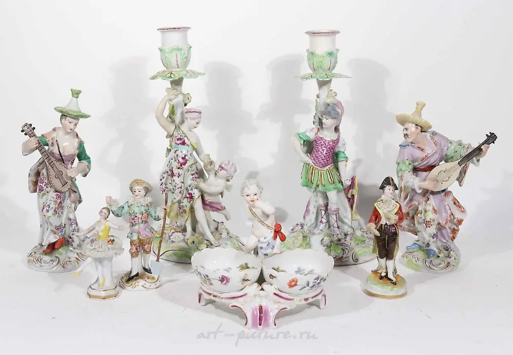 Six Meissen Porcelain Small Figurines — photo 6