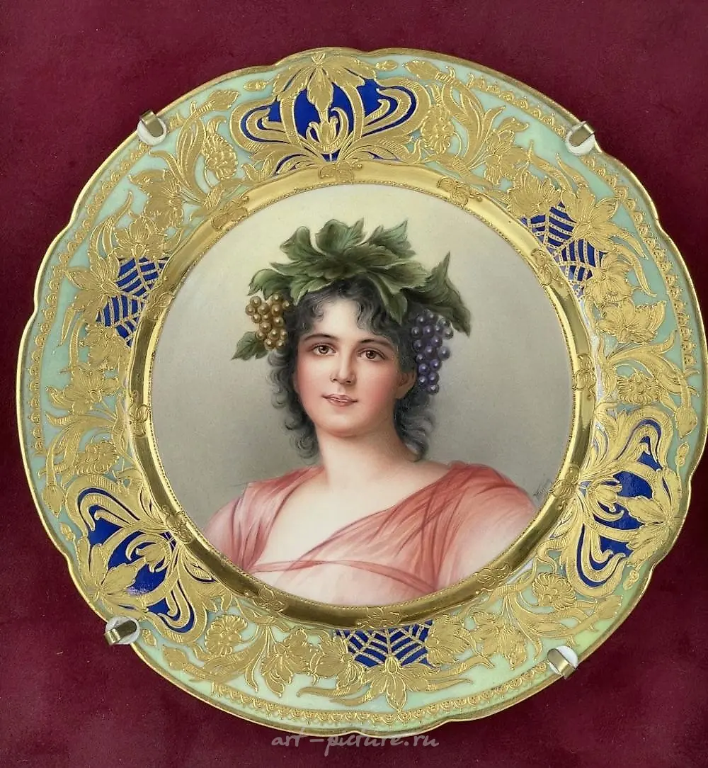 19TH C. ROYAL VIENNA PLATE SIGNED WAGNER — photo 4