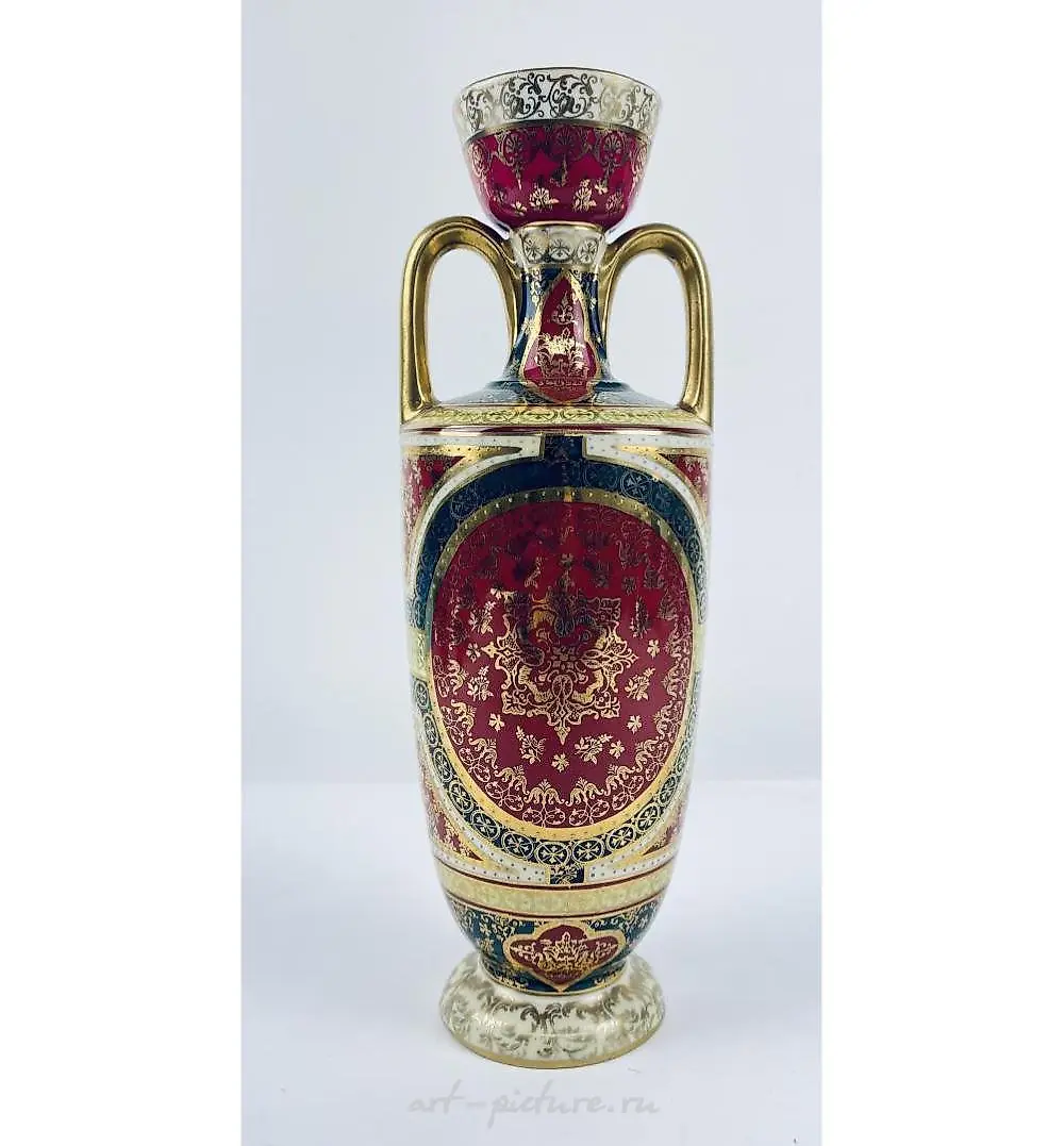 Large Antique Japanese Meji Period Peacock Vase — photo 4