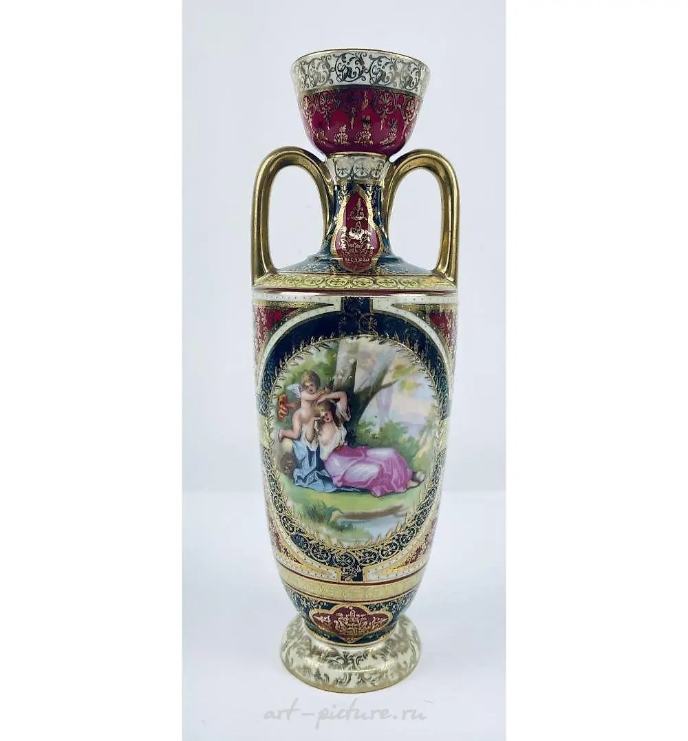 Large Antique Japanese Meji Period Peacock Vase