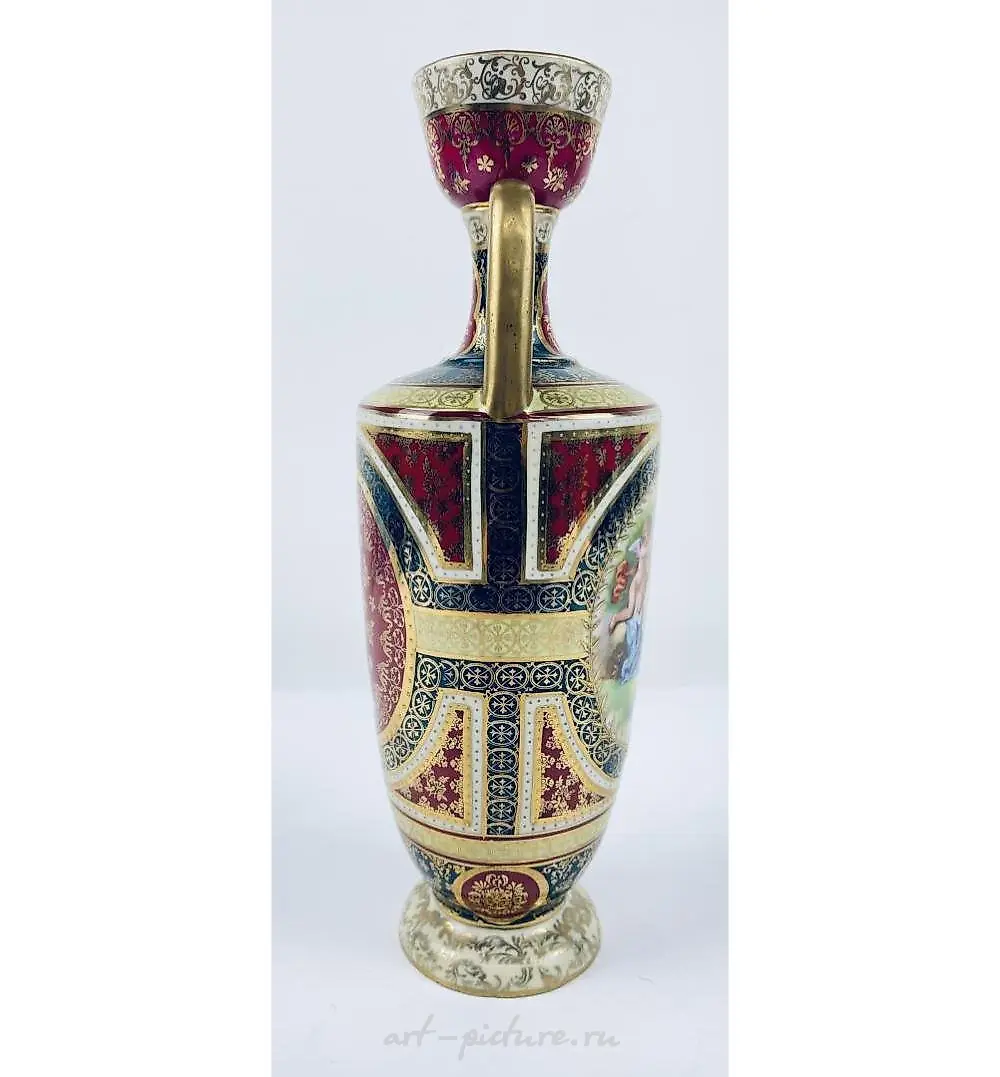Large Antique Japanese Meji Period Peacock Vase — photo 3