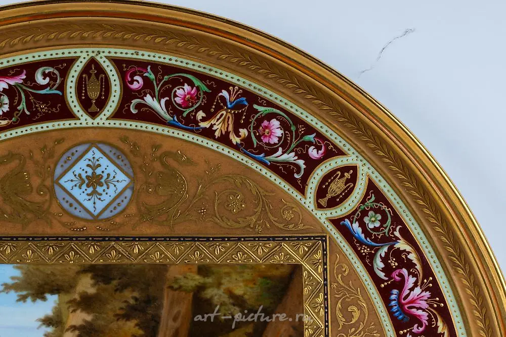 ВЕНСКИЙ ПОЗОЛОЧЕННЫЙ ФАРФОРОВЫЙ ПОДНОС: ОТЕЛЛО — фото 10