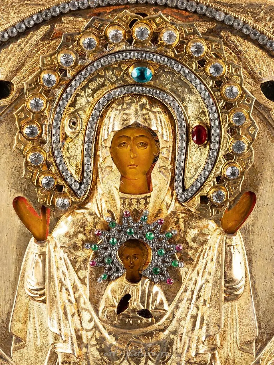 LARGE AND FINE ICON WITH THE MOTHER OF GOD OF THE SIGN (ZNA... — photo 13