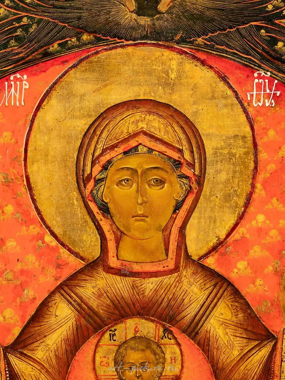 LARGE AND FINE ICON WITH THE MOTHER OF GOD OF THE SIGN (ZNA... — photo 12