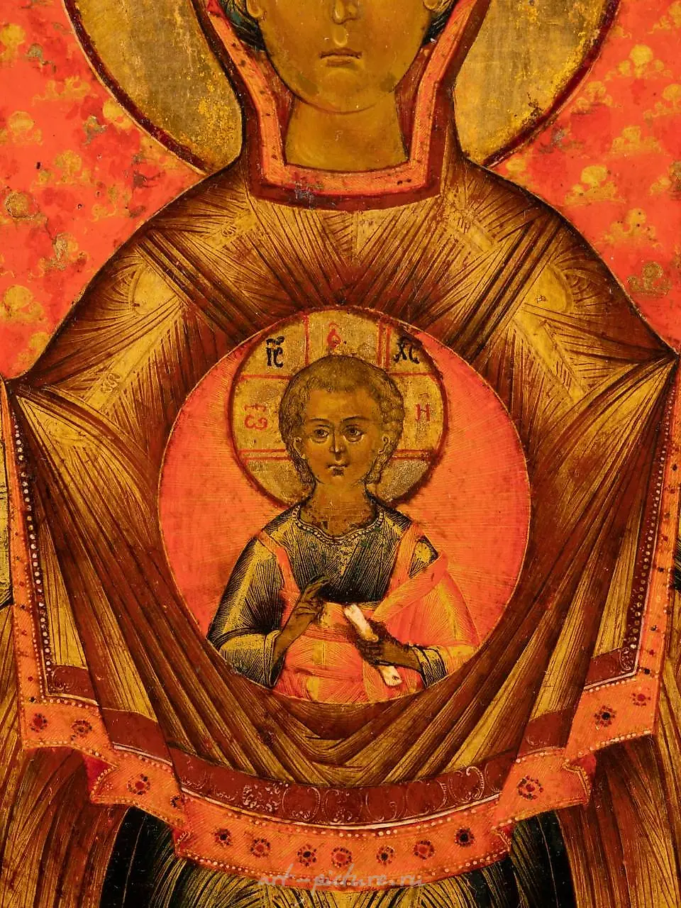 LARGE AND FINE ICON WITH THE MOTHER OF GOD OF THE SIGN (ZNA... — photo 7