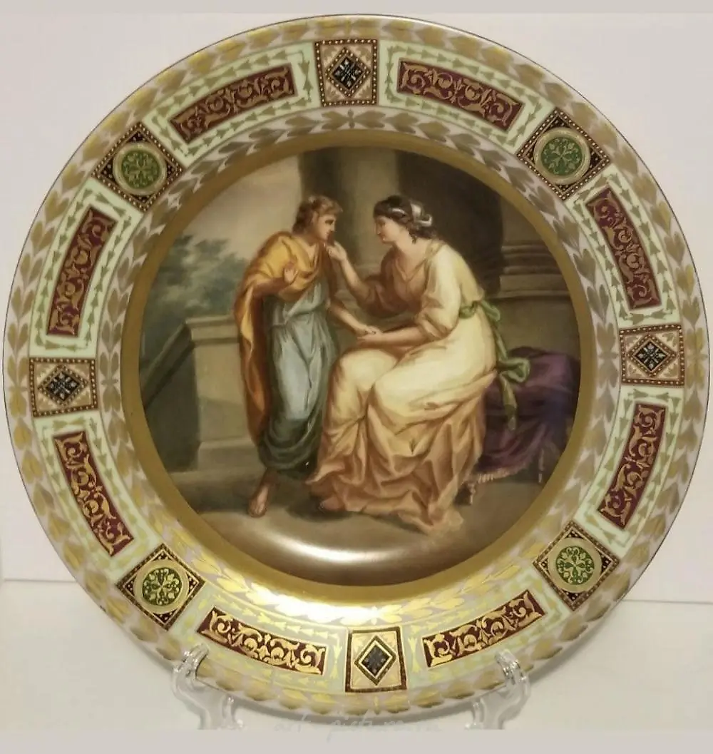 Фарфоровая тарелка "Королевский Вена" 19 века