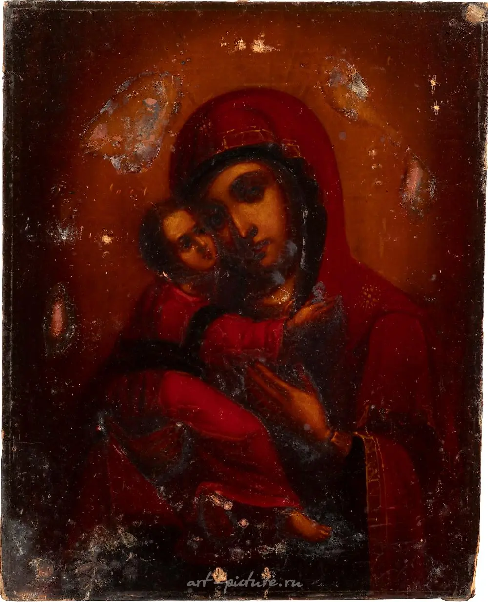 SMALL ICON WITH THE MOTHER OF GOD OF VLADIMIR (VLADIMIRSKAJ... — photo 2