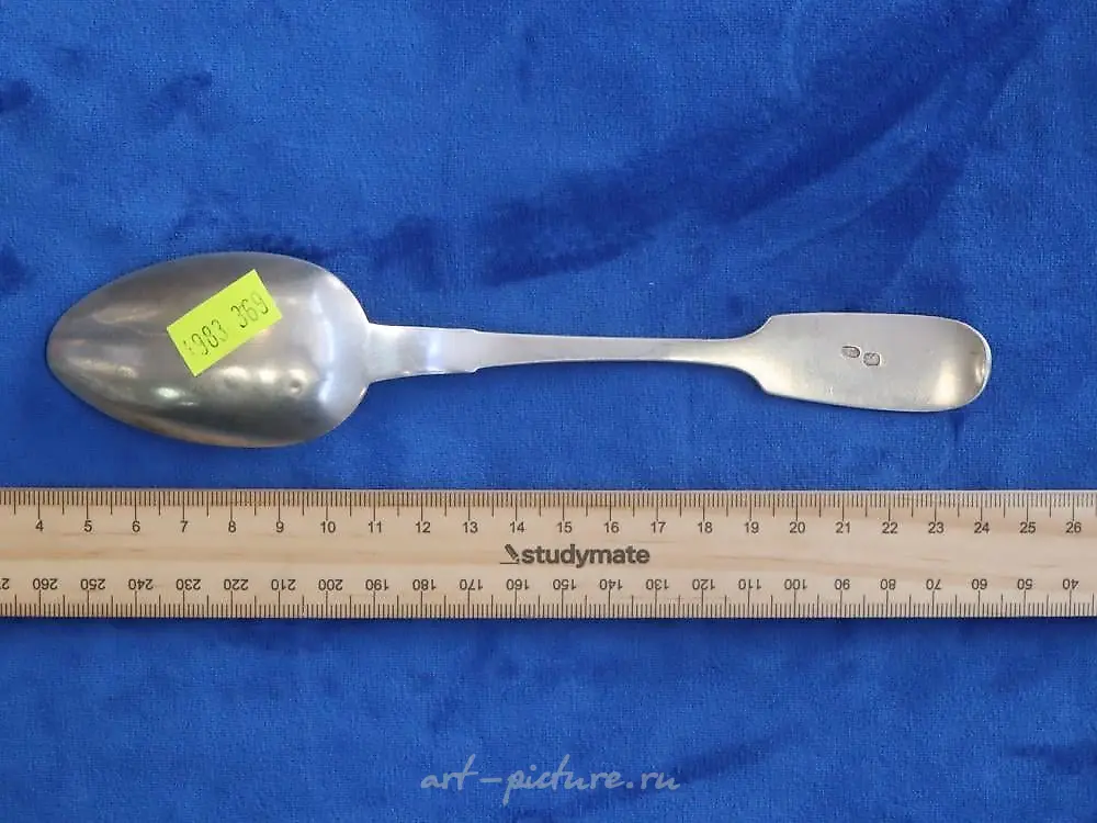 PAIR OF RUSSIAN SILVER SERVING SPOONS, 200 GRAMS TOTAL, HALL... — photo 4