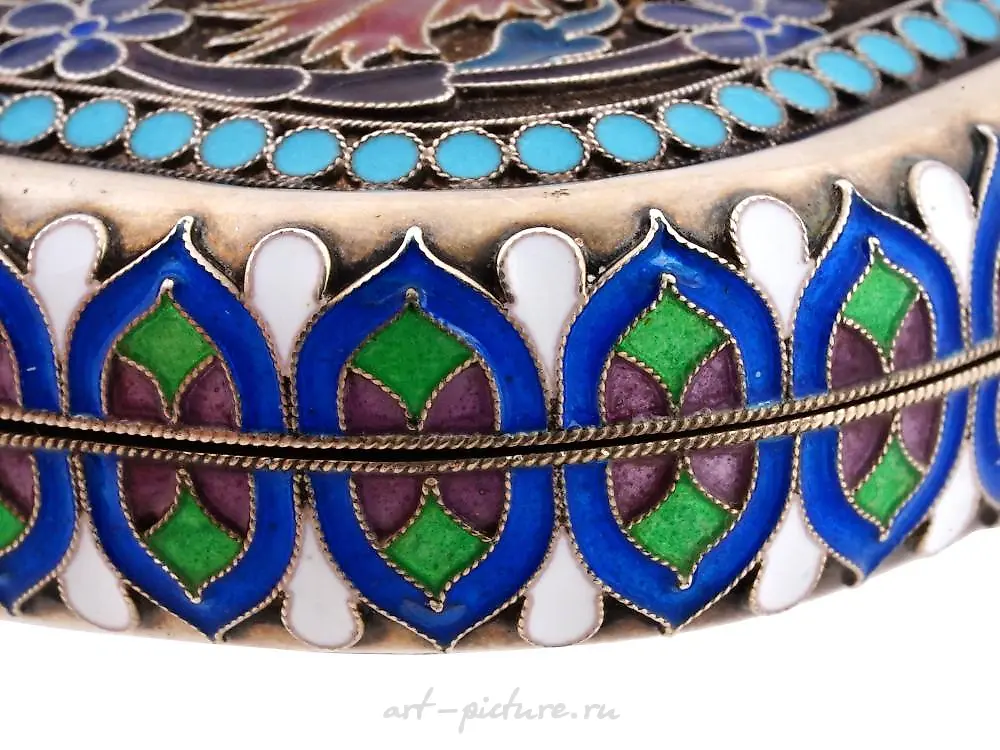 RUSSIAN PLIQUE-A-JOUR SILVER CIGARETTE CASE — photo 7